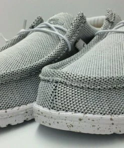 Hey Dude Wally Sox Stone White Lightweight SlipOn Casual Comfortable Men's Shoes