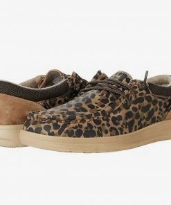 Hey Dude Wendy Polly Leo Nut Lightweight Women's Shoes Slip On Comfort Casual