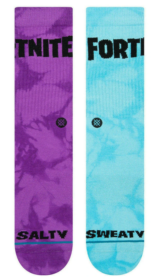 Stance X Fortnite Victory Royale Sweat Pure Salt Socks Large Men's 9-13 2 Stance X Fortnite Victory Royale Sweat Pure Salt Socks Large Men's 9-13