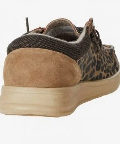 Hey Dude Wendy Polly Leo Nut Lightweight Women's Shoes Slip On Comfort Casual