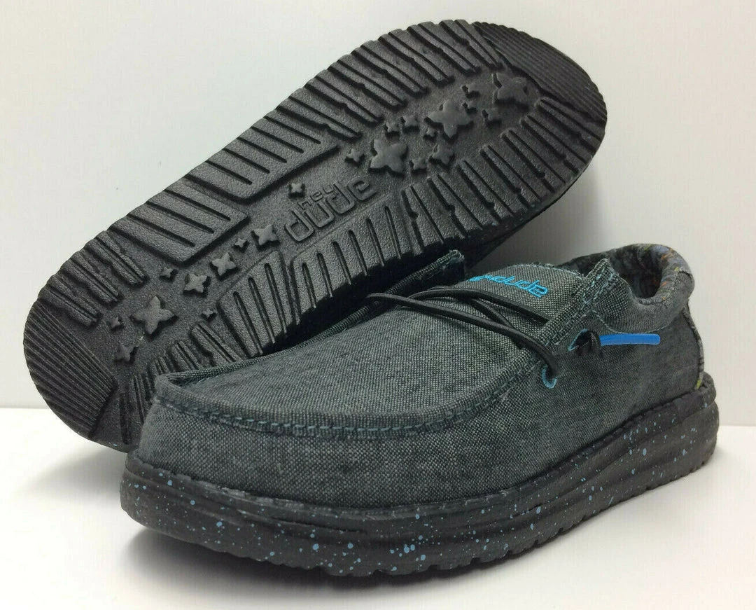 Hey Dude Wally Youth Chambray Wave Ride Lightweight Slip On Casual Comfort Shoes Hey Dude Shoes 1 Hey Dude Wally Youth Chambray Wave Ride Lightweight Slip On Casual Comfort Shoes Hey Dude Shoes