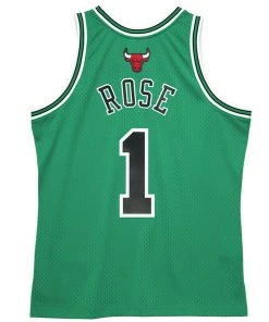 NBA Derrick Rose Chicago Bulls Mitchell & Ness Authentic St. Patrick's Day Jersey 7 NBA Derrick Rose Chicago Bulls Mitchell & Ness Authentic St. Patrick's Day Jersey