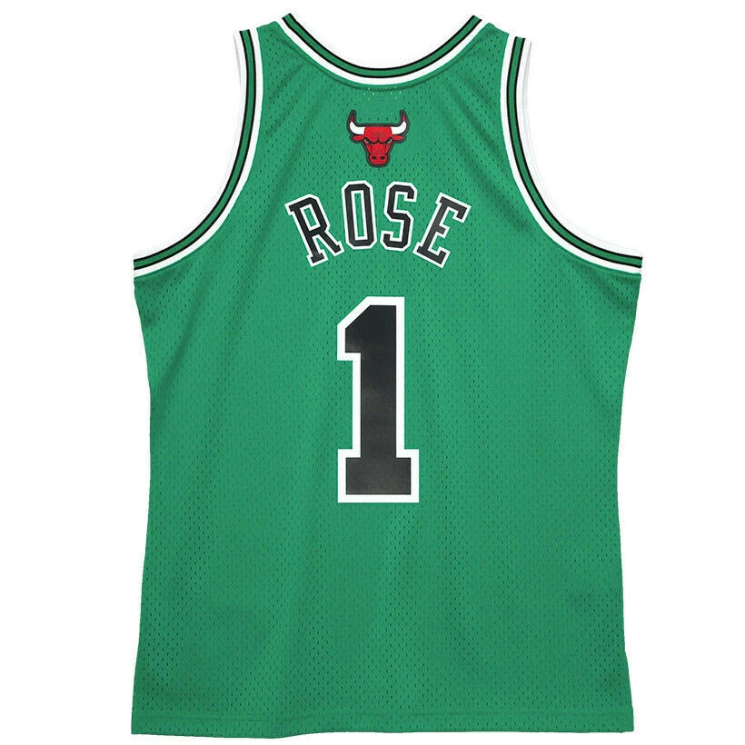 NBA Derrick Rose Chicago Bulls Mitchell & Ness Authentic St. Patrick's Day Jersey 3 NBA Derrick Rose Chicago Bulls Mitchell & Ness Authentic St. Patrick's Day Jersey