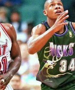 Ray Allen Milwaukee Bucks Mitchell & Ness NBA Authentic Jersey 1996-1997 Rookie