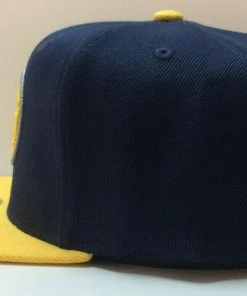 Indiana Pacers Mitchell & Ness NBA Adjustable Snapback Hat 2Tone Flat Brim Cap