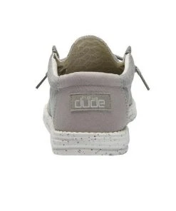 Hey Dude Wally Chambray Frost Grey Men's Shoes Comfortable Lightweight Slip On Hey Dude Shoes