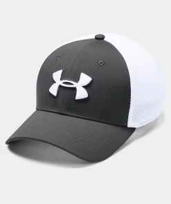 Under Armour Men's UA Threadborne Classic Mesh Golf Cap Stretch Flex Fit Cap Hat