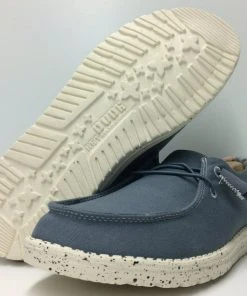 Hey Dude Wendy Classic Hey Dude Shoes Hey Dude Wendy Sky Blue Lightweight Slip On Casual Comfortable Women's Shoes