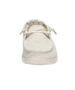 Hey Dude Wendy Canvas Sparkling Gold Women's Lightweight Shoes Slip On Casual Hey Dude Shoes