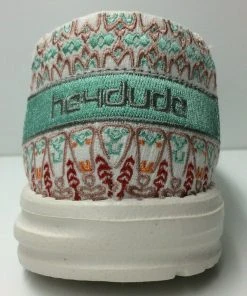 Hey Dude Wendy Flora Lily White Lightweight Casual Comfort Slip On Women's Shoes Hey Dude Shoes