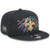 2021 New Orleans Saints New Era 9FIFTY Crucial Catch Snapback Sideline Hat Cap