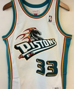 Grant Hill Detroit Pistons Mitchell & Ness NBA Authentic Jersey 1998-1999 White