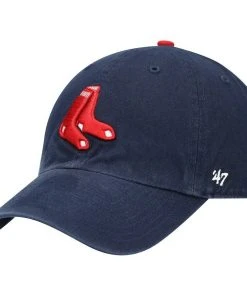 ’47 Boston Red Sox '47 Brand MLB Clean Up Adjustable Strapback Hat Dad Cap Stockings