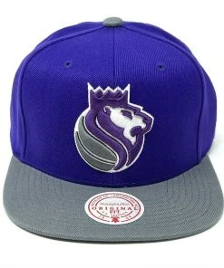 2022 Sacramento Kings Mitchell & Ness NBA Snapback Hat Flat Brim Adjustable Cap