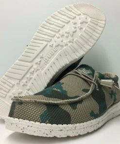 Hey Dude Wally Sox Safari Camo Men's Lightweight SlipOn Casual Comfortable Shoes