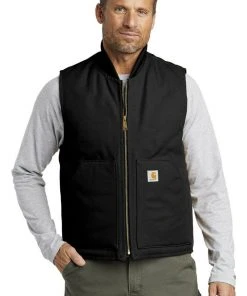 Carhartt Men's Duck Vest Artic-Quilt Lined V01 Water Repellent Zippered