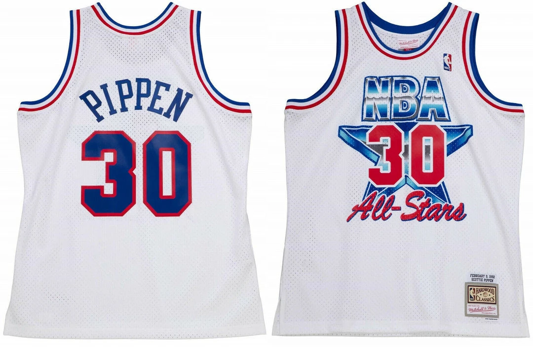 1992 NBA All-Star Game Scottie Pippen #30 Mitchell & Ness White Authentic Jersey 1 1992 NBA All-Star Game Scottie Pippen #30 Mitchell & Ness White Authentic Jersey