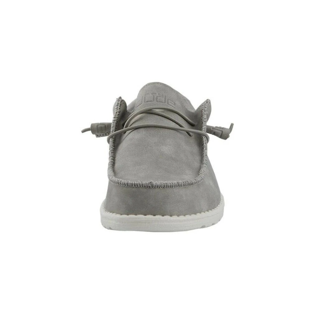 Hey Dude Wally Recycled Leather Grey Men's Shoes Comfortable Lightweight Casual Hey Dude Shoes 4 Hey Dude Wally Recycled Leather Grey Men's Shoes Comfortable Lightweight Casual Hey Dude Shoes