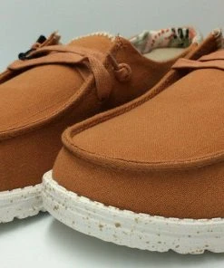 Hey Dude Wendy Chambray Mango Lightweight Slip On Casual Comfort Women's Shoes Hey Dude Shoes