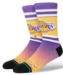 Los Angeles Lakers LA Stance NBA HWC Hardwood Classics Crew Socks Large Men 9-13