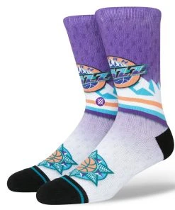 Utah Jazz Stance NBA HWC Fader Hardwood Classics Crew Socks Large Mens 9-13