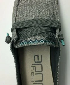 Hey Dude Wendy Flora Tulip Grey Lightweight Casual Comfort Slip On Women's Shoes Hey Dude Shoes