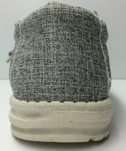 Hey Dude Shoes Hey Dude Wally Linen Iron Casual Lightweight Comfortable Slip On Men's Shoes