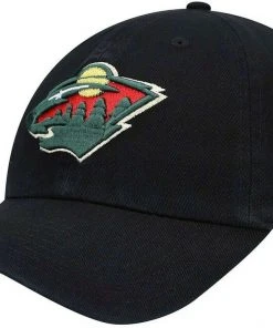 ’47 Minnesota Wild '47 Brand NHL Clean Up Adjustable Strapback Hat Dad Cap Black