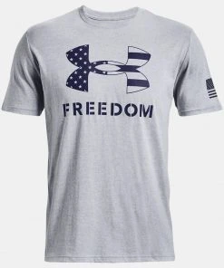 Under Armour Mens UA Freedom Big Flag Logo Short Sleeve Graphic T-Shirt SS Tee