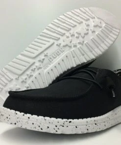 Hey Dude Wendy Classic Black Odyssey Women's Lightweight Shoes Slip On Casual Hey Dude Shoes