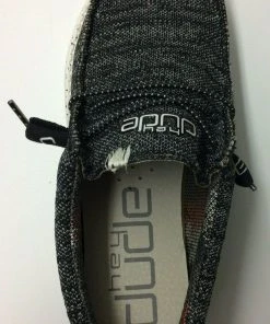 Hey Dude Shoes Hey Dude Wally Sox Black White Comfortable Lightweight SlipOn Casual Men's Shoes