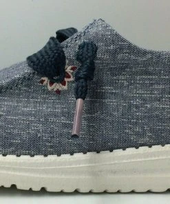 Hey Dude Wendy Flora Iris Blue Lightweight Casual Comfort Slip On Women's Shoes