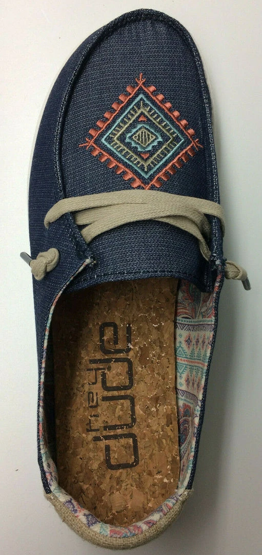 Hey Dude Shoes Hey Dude Wendy Boho Ocean Blue Women's Lightweight Casual Slip On Shoes Comfort 6 Hey Dude Shoes Hey Dude Wendy Boho Ocean Blue Women's Lightweight Casual Slip On Shoes Comfort