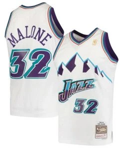 Karl Malone Utah Jazz Mitchell & Ness 1996-1997 Mountains Authentic Jersey