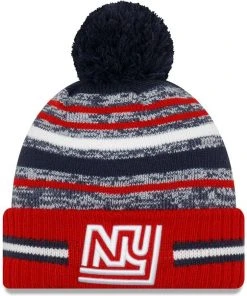 2021 New York Giants New Era Knit Hat On Field Sideline Beanie Stocking Cap