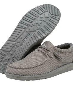 Hey Dude Shoes Hey Dude Wally Corduroy NIght Owl Men's Shoes Comfortable Lightweight Slip On