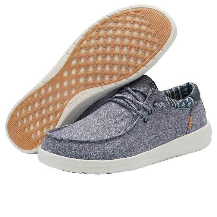 Hey Dude Paul Chambray Navy Men's Shoes Comfortable Lightweight Slip On Casual 1 Hey Dude Paul Chambray Navy Men's Shoes Comfortable Lightweight Slip On Casual