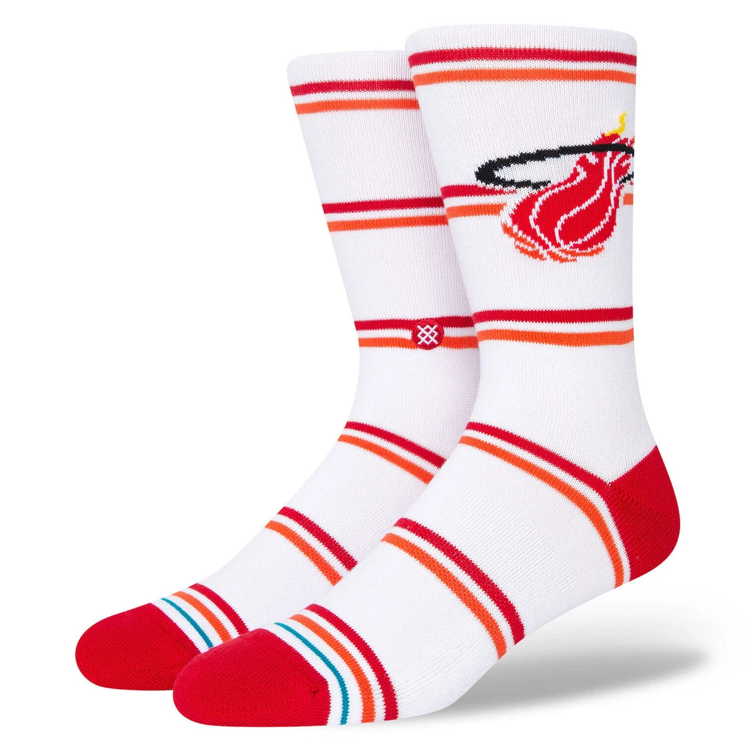 Miami Heat Stance NBA HWC Hardwood Classics Crew Socks Large Men 9-13 3 Miami Heat Stance NBA HWC Hardwood Classics Crew Socks Large Men 9-13