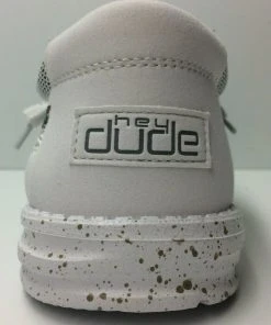 Hey Dude Wally Sox Stone White Lightweight SlipOn Casual Comfortable Men's Shoes