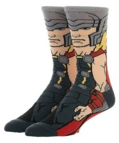 The Mighty Thor Bioworld Marvel Comics Socks Men's 8-12 Superhero Collection