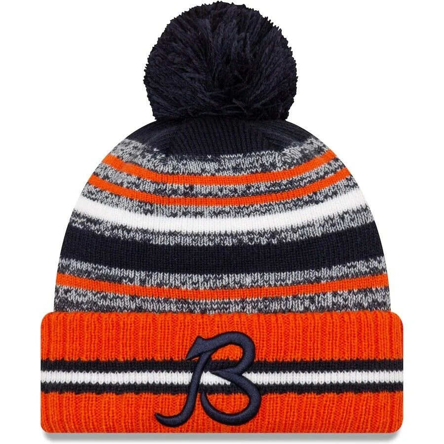 2021 Chicago Bears B New Era Knit Hat On Field Sideline Beanie Stocking Cap NFL 3 2021 Chicago Bears B New Era Knit Hat On Field Sideline Beanie Stocking Cap NFL