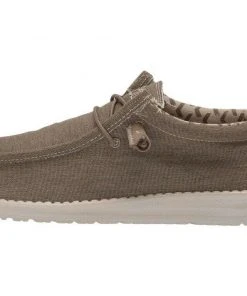 Hey Dude Wally Stretch Tobacco Men's Shoes Lightweight Comfortable Slip On Shoes Hey Dude Shoes