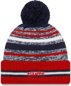 2021 New York Giants New Era Knit Hat On Field Sideline Beanie Stocking Cap