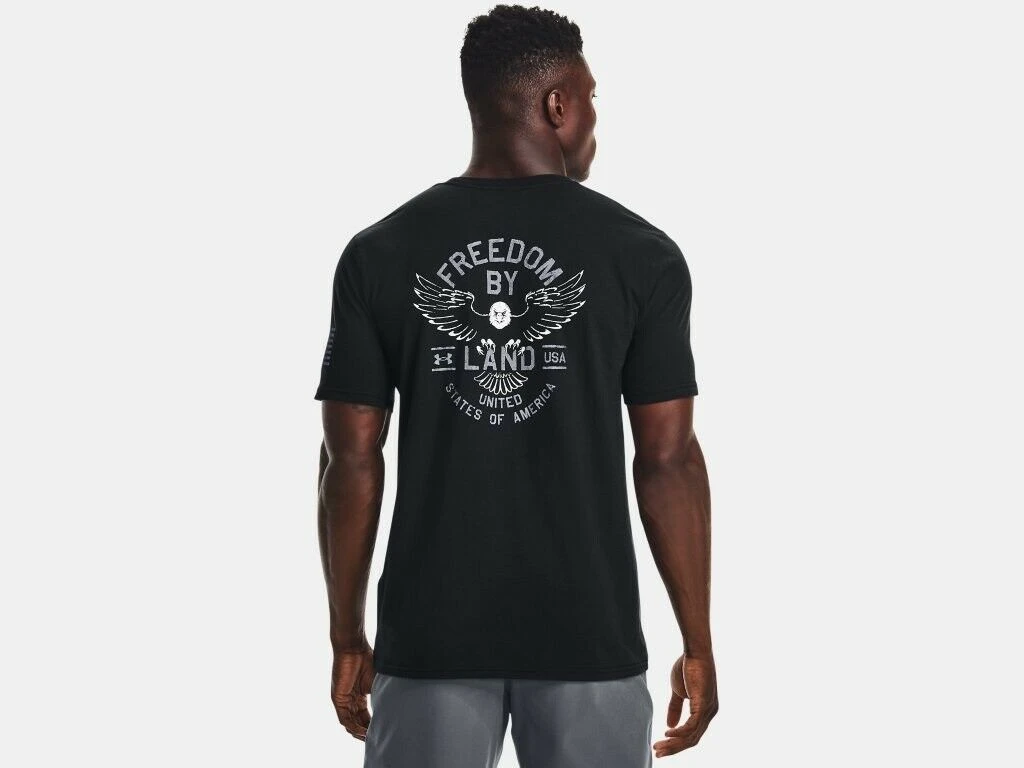 Under Armour Mens UA Freedom By Land Short Sleeve Graphic T-Shirt 1 Under Armour Mens UA Freedom By Land Short Sleeve Graphic T-Shirt