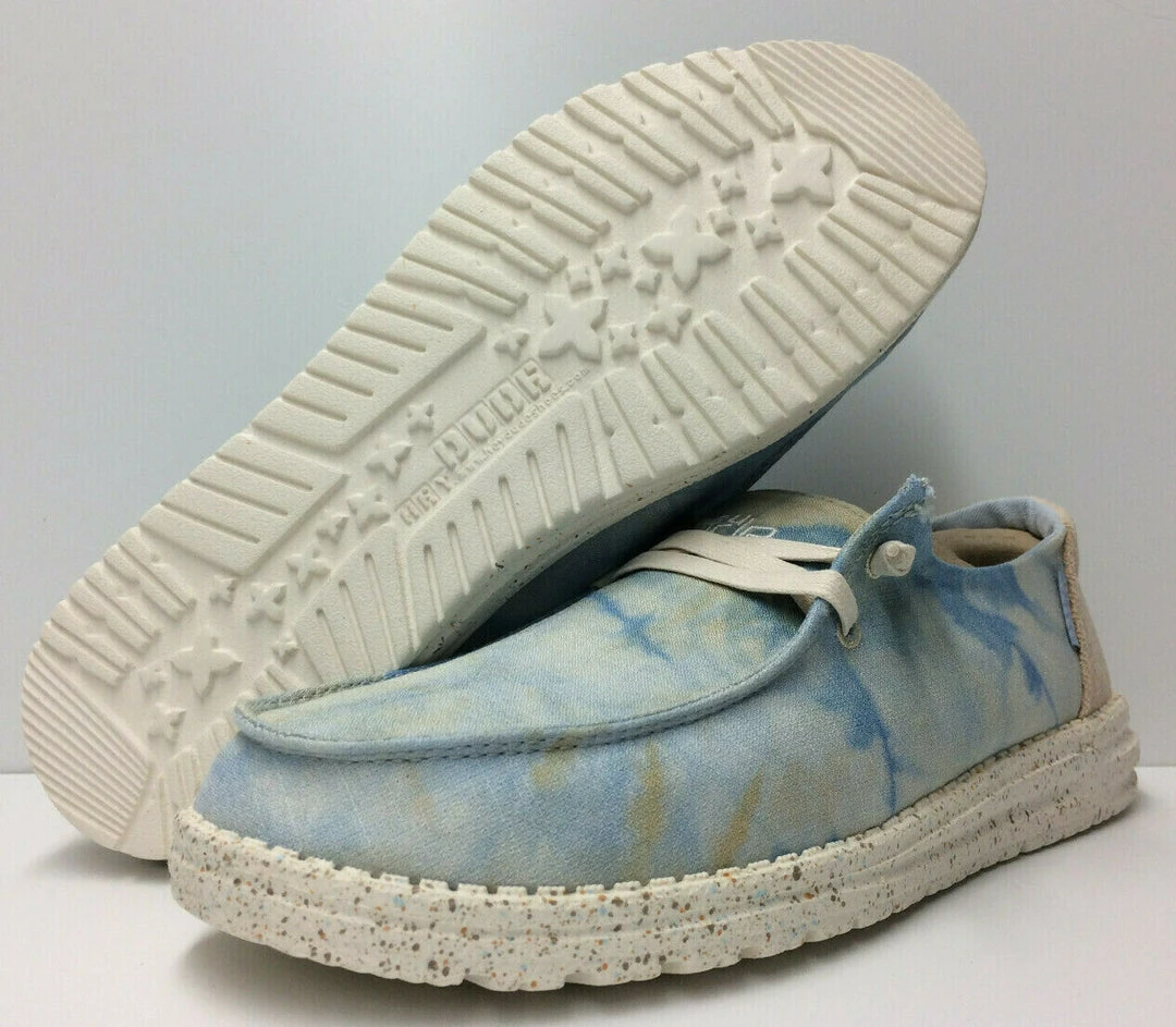 Hey Dude Wendy Tie Dye Dawn Blue Women's Lightweight Slip On Casual Shoes 1 Hey Dude Wendy Tie Dye Dawn Blue Women's Lightweight Slip On Casual Shoes