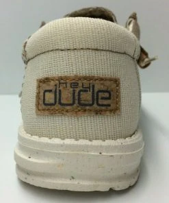 Hey Dude Wally Linen Natural Clay Men's Casual Lightweight Slip On Comfort Shoes Hey Dude Shoes