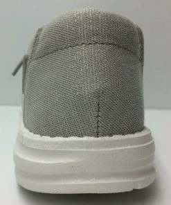 Hey Dude Wendy Canvas Hey Dude Shoes Hey Dude Wendy Sparkling Pearl Grey Women's Lightweight Slip On Casual Shoes