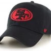 ’47 San Francisco 49ers 47 Brand NFL Clean Up Adjustable Strapback Hat Dad Cap Black