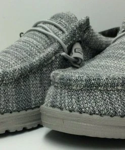 Hey Dude Wally Stretch Platinum Mix Men's Lightweight Slip On Casual Shoes Hey Dude Shoes