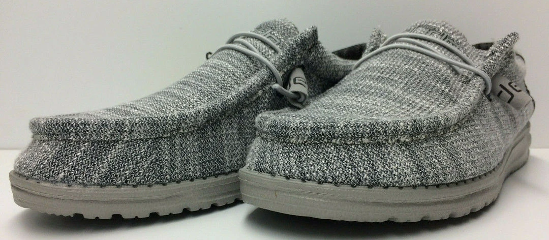 Hey Dude Wally Stretch Platinum Mix Men's Lightweight Slip On Casual Shoes Hey Dude Shoes 2 Hey Dude Wally Stretch Platinum Mix Men's Lightweight Slip On Casual Shoes Hey Dude Shoes